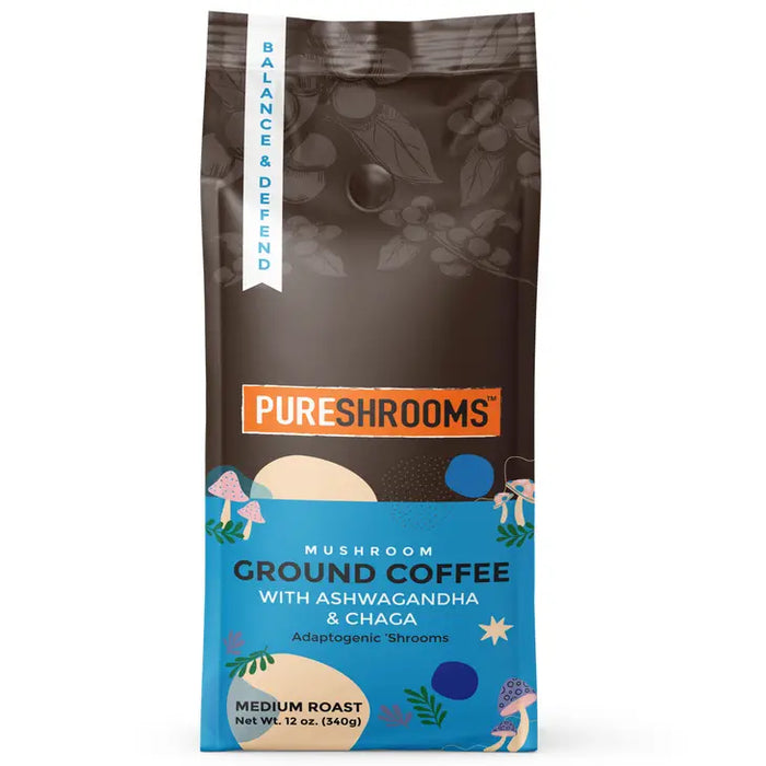 Pureshrooms Balanced & Defend - Ground Mushroom Coffee