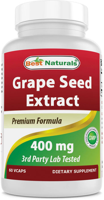 Best Naturals - Best Naturals Grape Seed Extract 400 mg 60 Vegetarian Capsules