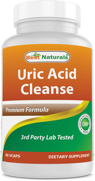 Best Naturals - Best Naturals Uric Acid Cleanse Vitamins for Men and Women - 90 Vegetarian Capsules
