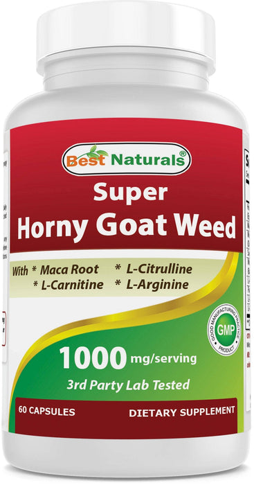 Best Naturals - Best Naturals Horny Goat Weed with Maca Root 60 Capsulesl
