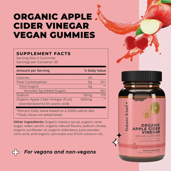 Organic Apple Cider Vinegar: Vegan Gummies